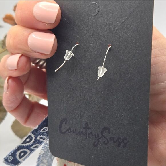 "5/$25" Frayed Rag Wire Wrapped Handmade Patriotic Dangle Earrings 925 Ear Wires - Picture 2 of 9